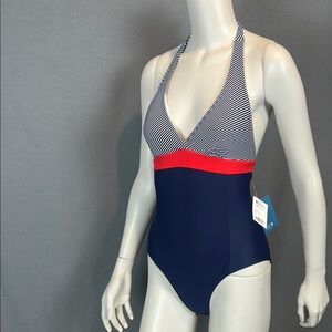 MOUNTAIN WAREHOUSE Stylish Women's Halter Swimsuit - Navy and Red. NWT